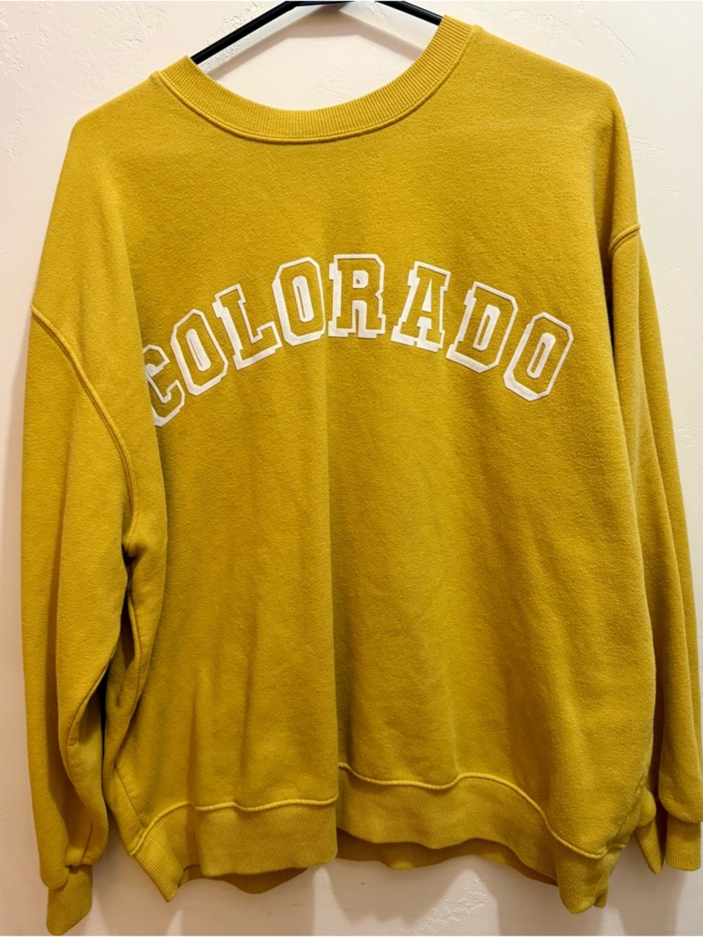 Wild Fable Mustard Yellow Crewneck Sweatshirt Tag View